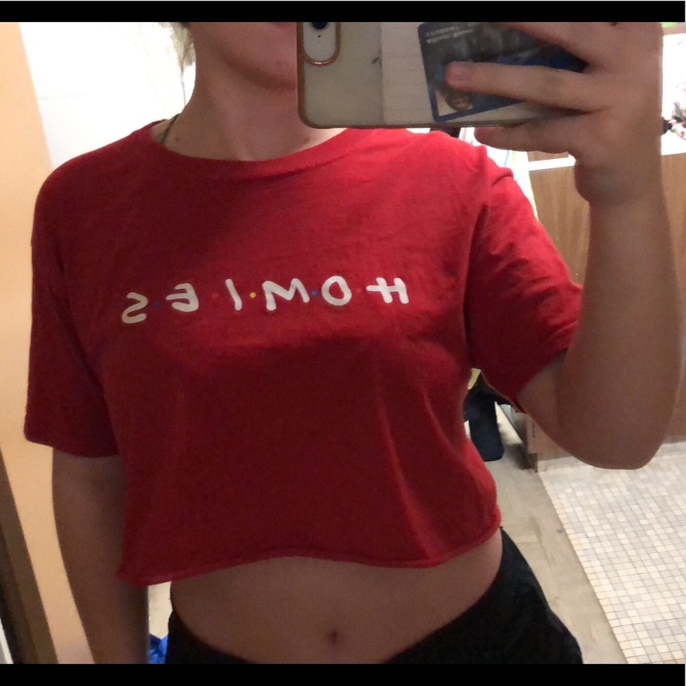 Homies friends red crop top